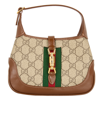 Mini Jackie, &pound;850, Handbags, Beige/Brown, Canvas, Front view